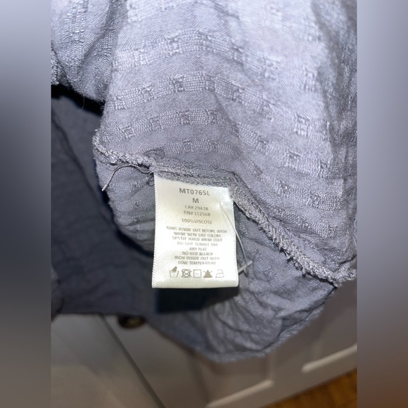 Miss Me Long Sleeve Button Embroidered Shirt Gray Size Medium - Picture 5 of 6